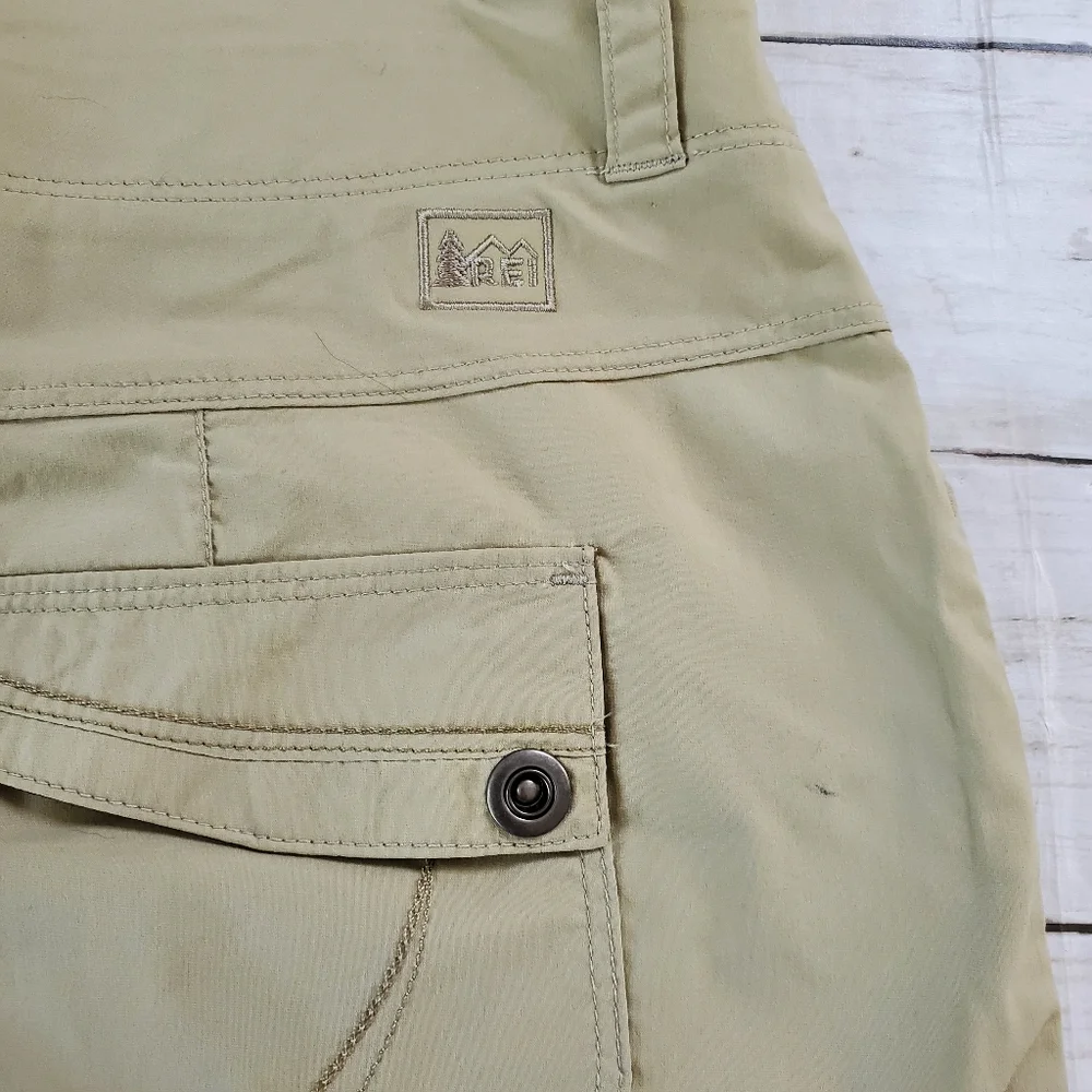 REI khaki nylon‎ spandex hiking outdoor skirt plus size 14